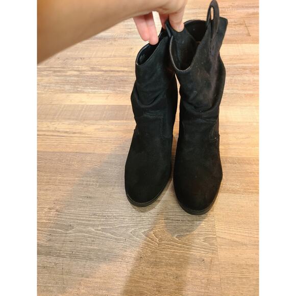 Shoe dazzle size 7 womens black kymber boots - Picture 2 of 7